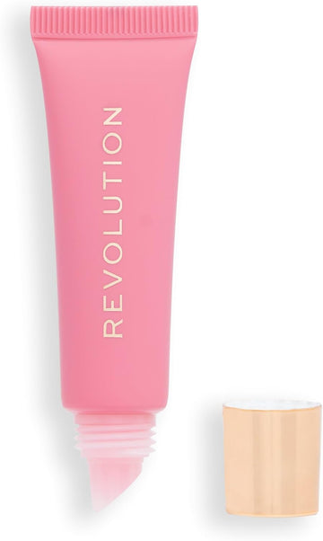 Makeup Revolution, Juicy Peptide Lip Balm, Hydrating Lip Balm With Sheer Colour, Infused With Vitamin E & Peptides, Clear Ice, 8Ml