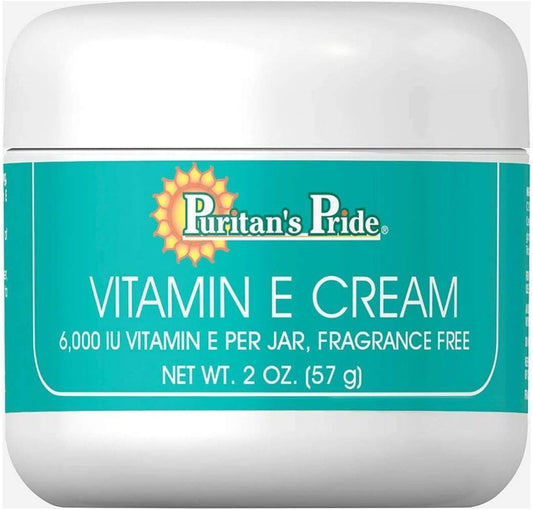 Puritan's Pride Vitamin E Cream 6000 IU 2 Moisture Dry Skin Fragrance Free