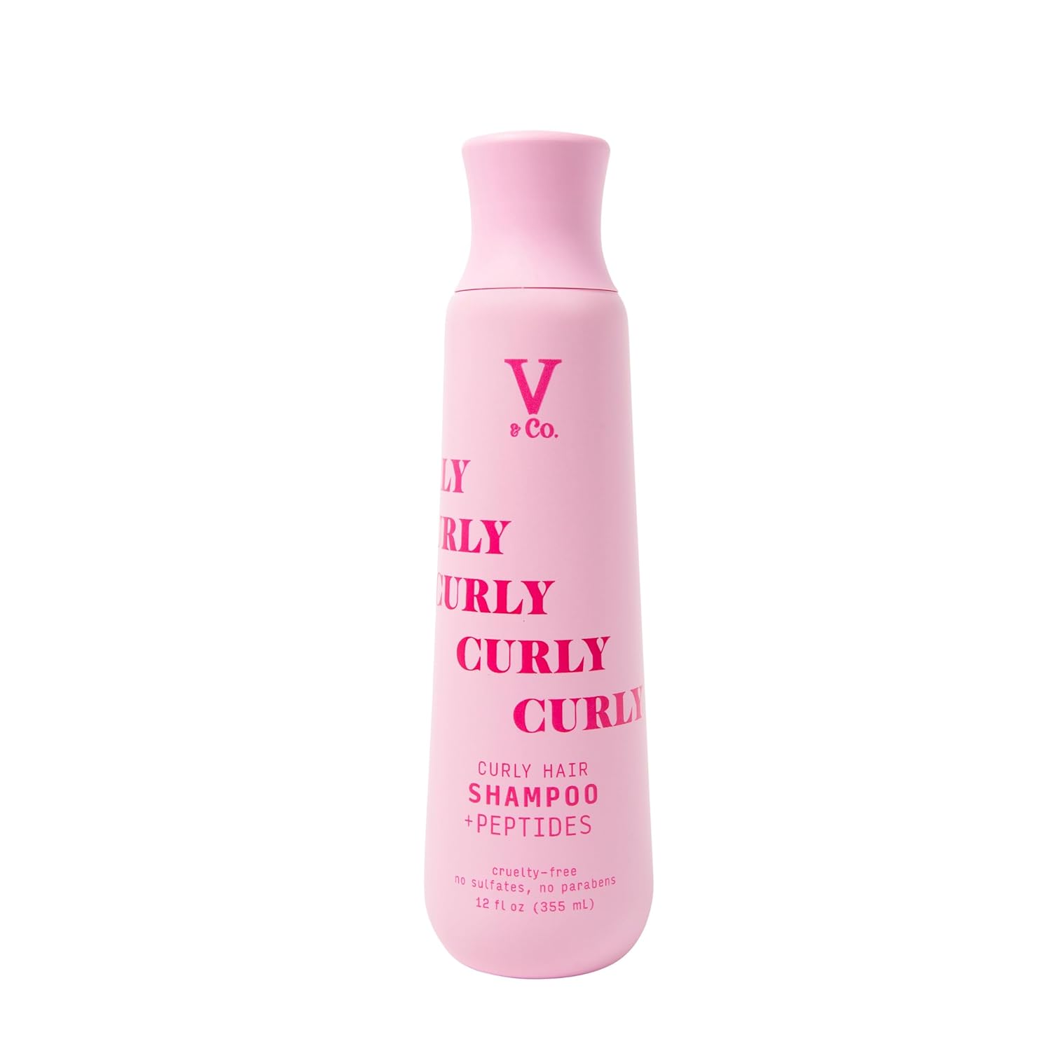 V&Co. Beauty Curly Hair Shampoo With Peptide Technology, 12 Oz, Curl Enhancing