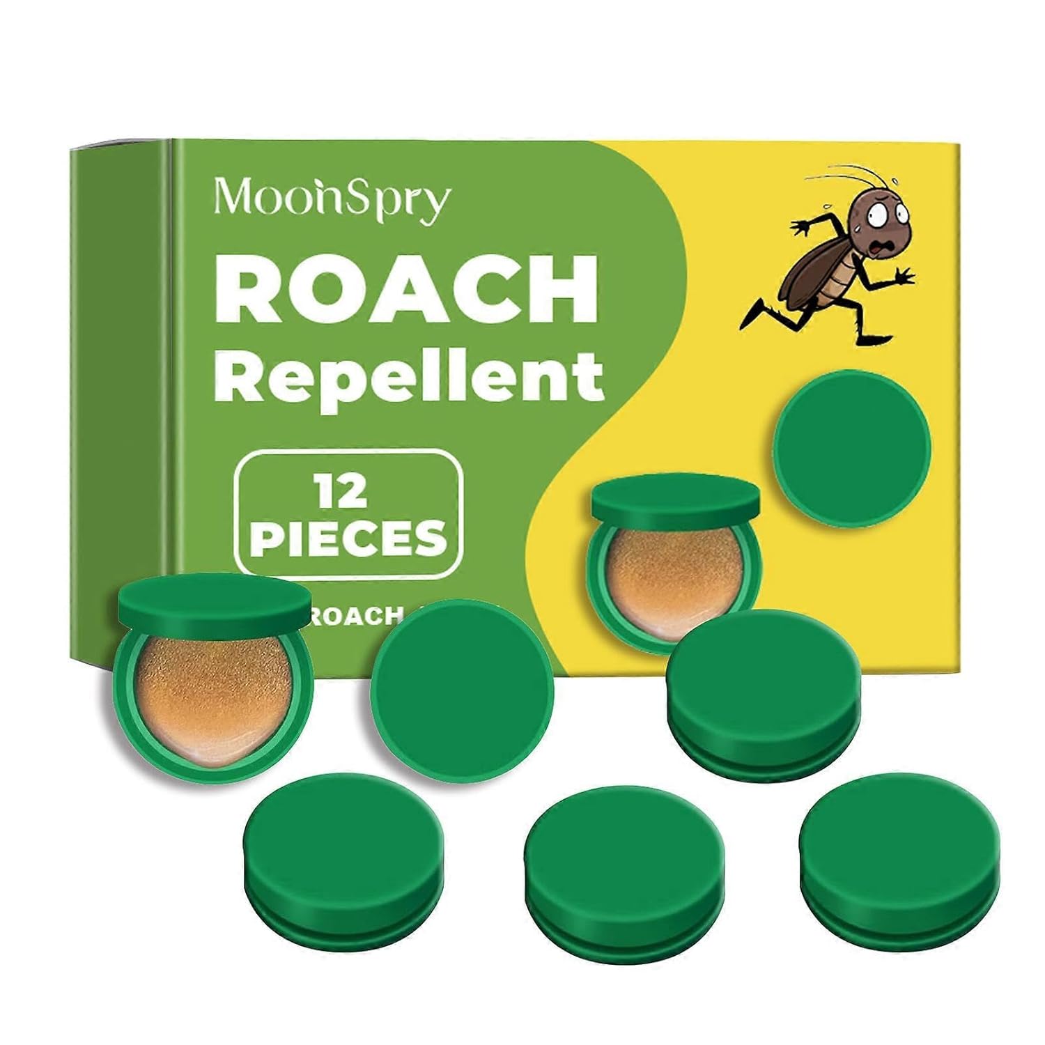 Roach Killer Indoor Infestation Kit – Quick Catch Bait Stations, Gel & Repellent For Small And Large Roaches, Indoor/Outdoor Use(12 Cockroach Traps)