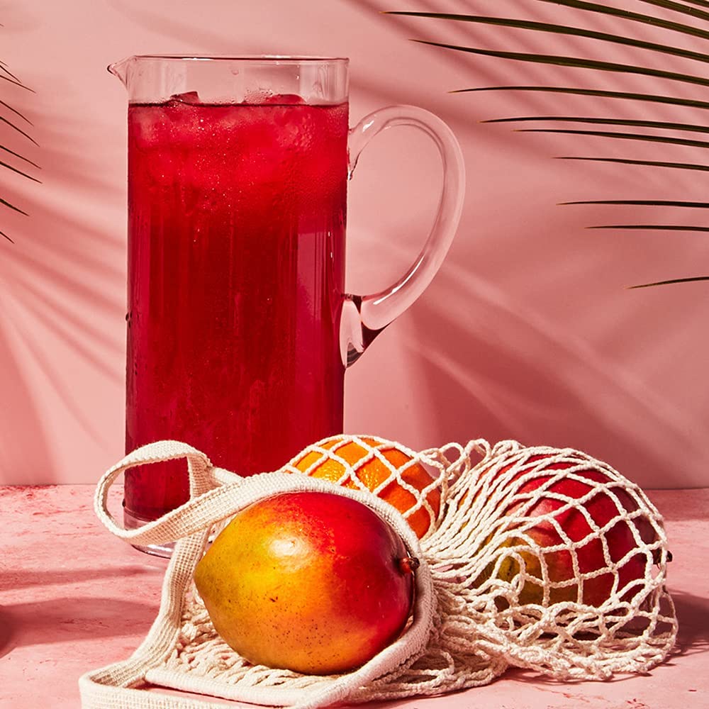 Smith Teamaker Hibiscus Mango Iced Tea No. 42, Refreshing, Caffeine-Free, Sustainably Grown Organic Full Leaf Herbal Iced Tea, 10 Count, 1 Quart Sachets