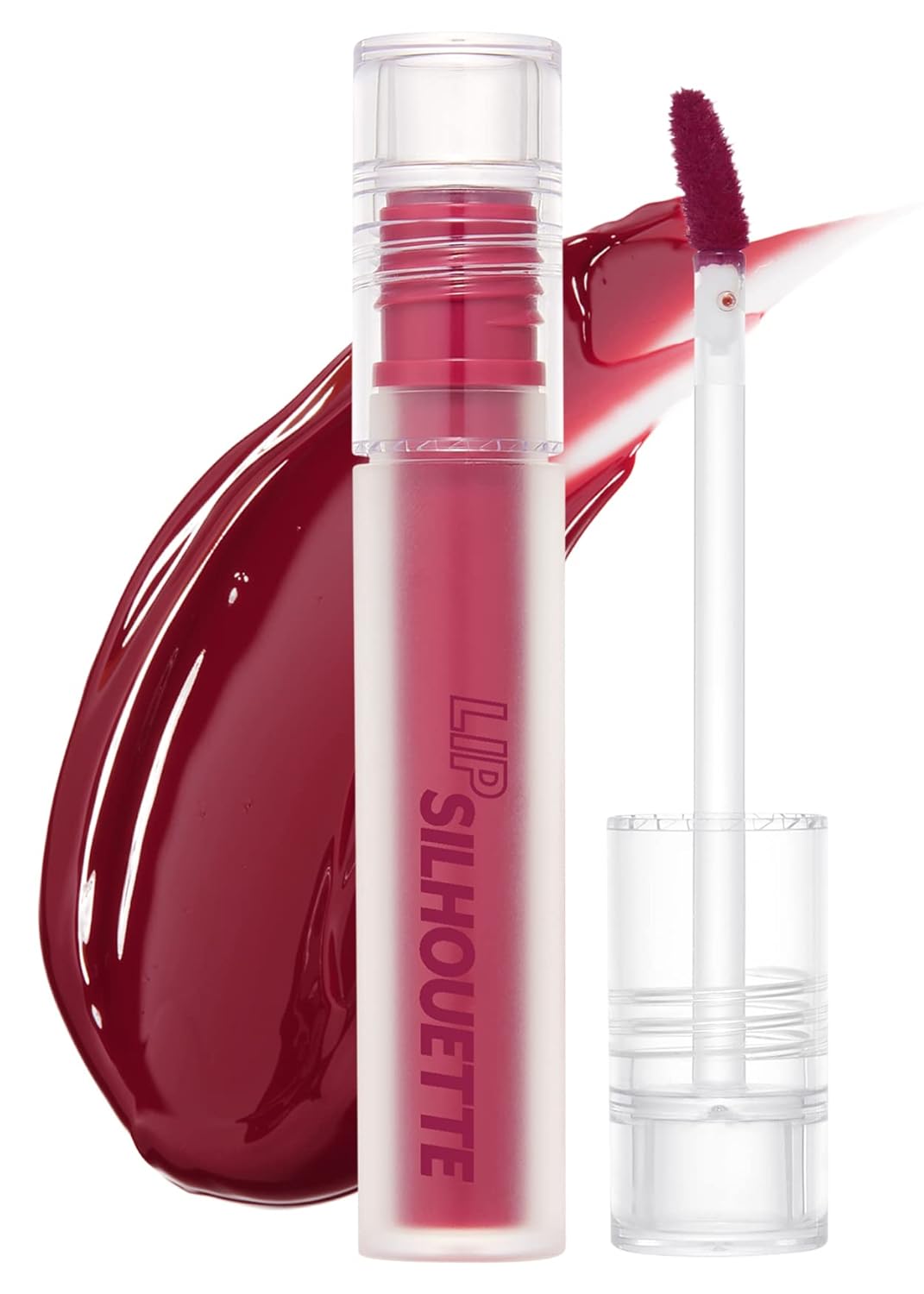 I'M Meme Lip Silhouette Gloss Tint - 07 Chic Burgundy | Best Tinted Lip Gloss, Highly Pigmented, Long Lasting, Hydrating & Moisturizing, Light-Weight, Glossy Finish, Buildable, Valentine Day Gift 4G