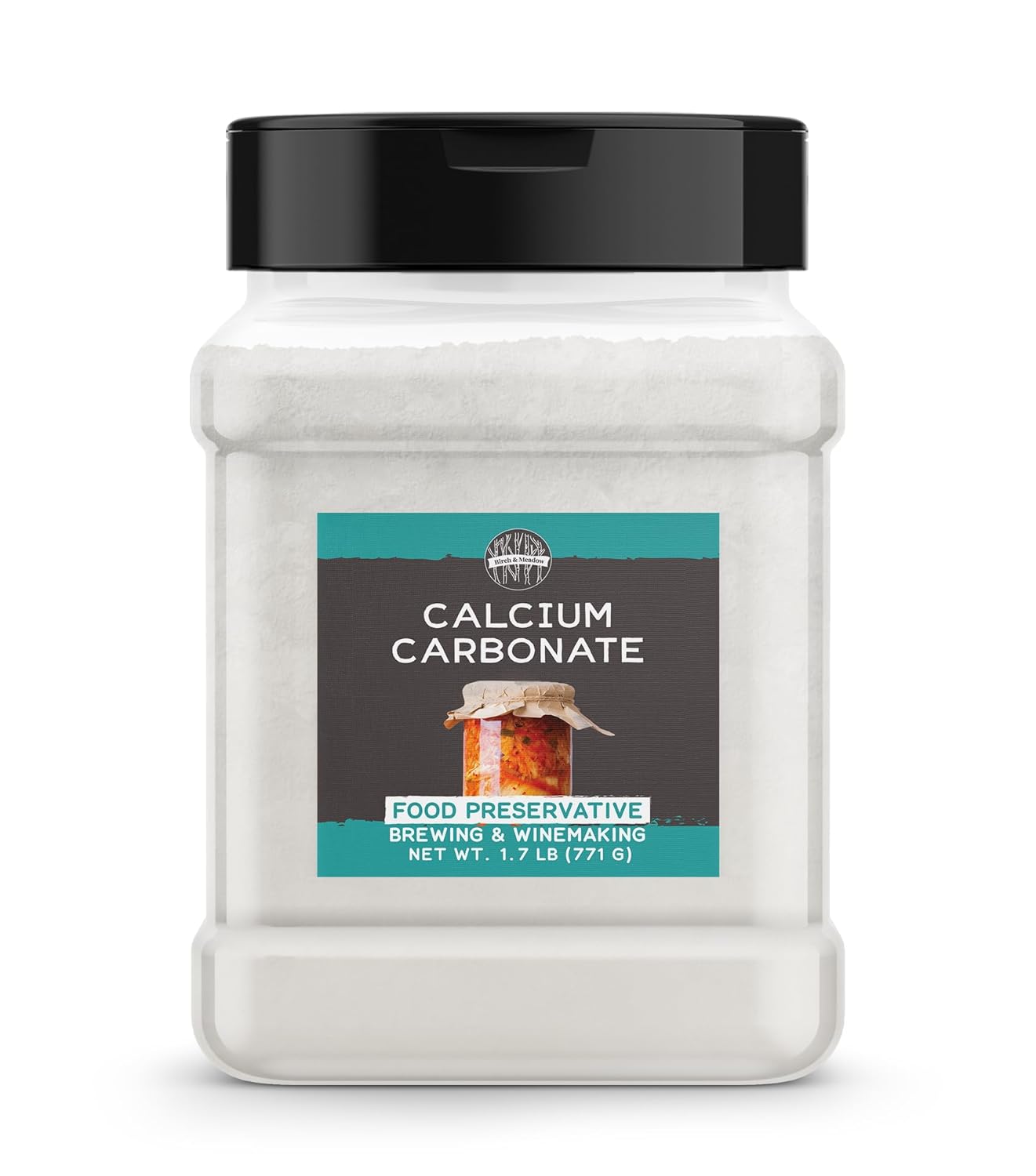 Birch & Meadow Calcium Carbonate, 1.7 Lb, Food Preservative, Winemaking & Brewing