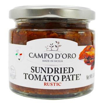 Sundried Tomato Paté, Dip Or Spread, Puree Of Sun-Dried Tomatoes In Extra Virgin Olive Oil, (6.35 Oz -180 G). Non-Gmo, Product Of Italy, By Campo D'Oro