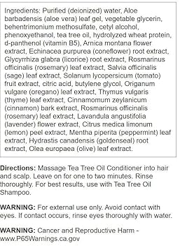 Swanson Tea Tree Oil Conditioner 16 Fl Ounce (1 Pt) (473 Ml) Liquid