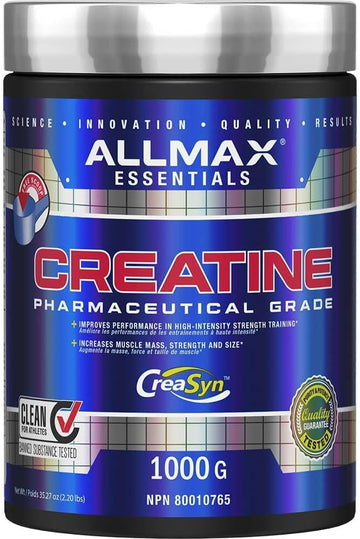 Allmax Essentials Creatine - 400 G Powder - Improves Performance & Training Intensity - Vegan & Gluten Free - 80 Servings