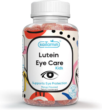 Lutein & Zeaxanthin Eye Gummies for Kids -Yummy Vegan Eye Vitamins Lutein & Zeaxanthin Vitamins for Kids - Gummies for Blue Light Filtering, Vision Support, & Dryness 2 Months' Supply