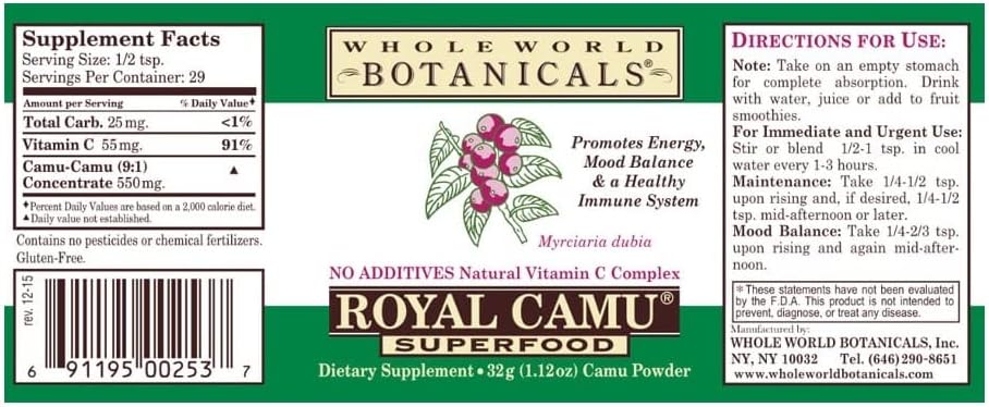Royal Camu Superfood - Whole Fruit (Dark) Powder : Health & Household