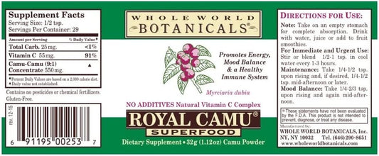 Royal Camu Superfood - Whole Fruit (Dark) Powder : Health & Household