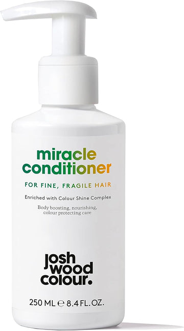 Josh Wood Miracle Conditioner (For Fine, Fragile Hair) - Colour Shine Complex With Unique Active Ingredients, Hydrate And Protects Natural And Colour-Treated Hair - Sulfate Free 250Ml
