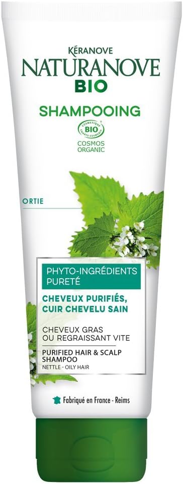 Kéranove Naturanove Bio - Purity Certified Organic Nettle Shampoo For Greasy Hair And Leather - 250 Ml - Pack Of 3