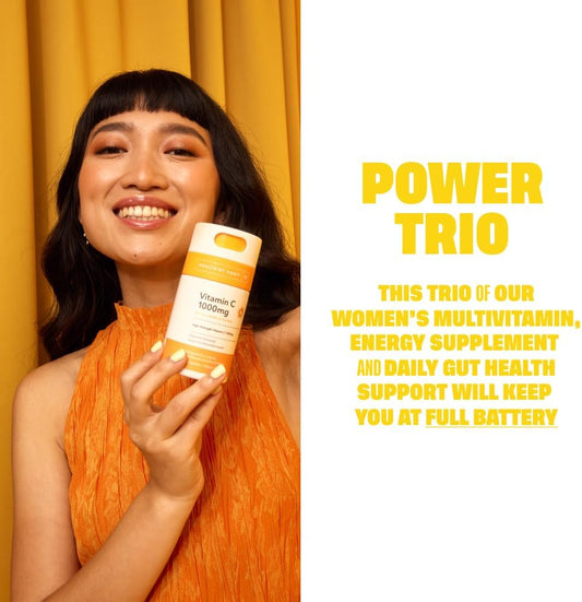 Health By Habit Power Trio Kit - Women's Multi Supplement, Energy Supplement & Gut Health Supplement, Non GMO, Sugar Free