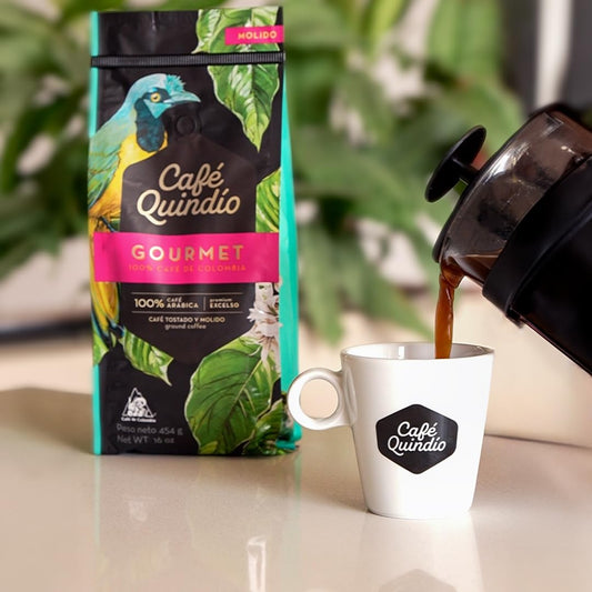 Cafe Quindio Gourmet Whole Bean Coffee, 100% Colombian Excelso Coffee (12 Oz / 340G)