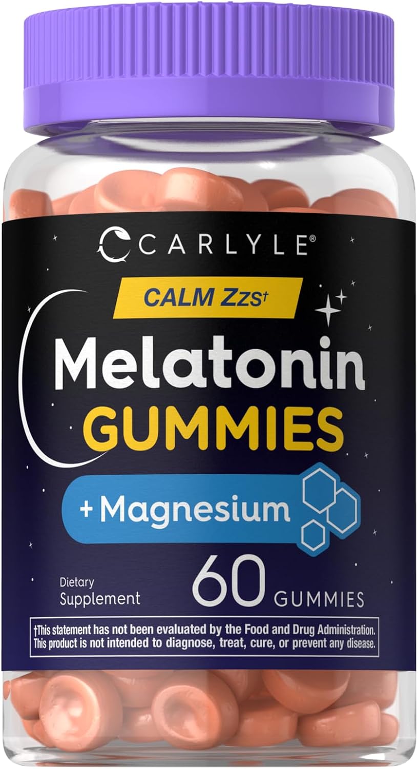 Carlyle Melatonin Gummies 10Mg | With Magnesium Citrate | 60 Count | Vegan Formula | Non-Gmo, Gluten Free