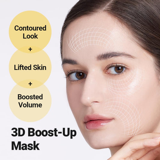 Sungboon Editor Deep Collagen Retinol Tension Boost Up Mask Set 4Pcs | Face Tightening And Lifting Mask For V-Line | Smile Line & Forehead Wrinkles With Collagen & Retinol | Korean Skin Care