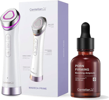 Centellian 24 Madeca Prime Facial Toning Device 3-In-1 Microcurrent + Pdrn Firming Boosting Ampoule (1.01Fl Oz) Skin Elasticity Boost With Pdrn & Collagen, Better Absorption, Korean Skin Care