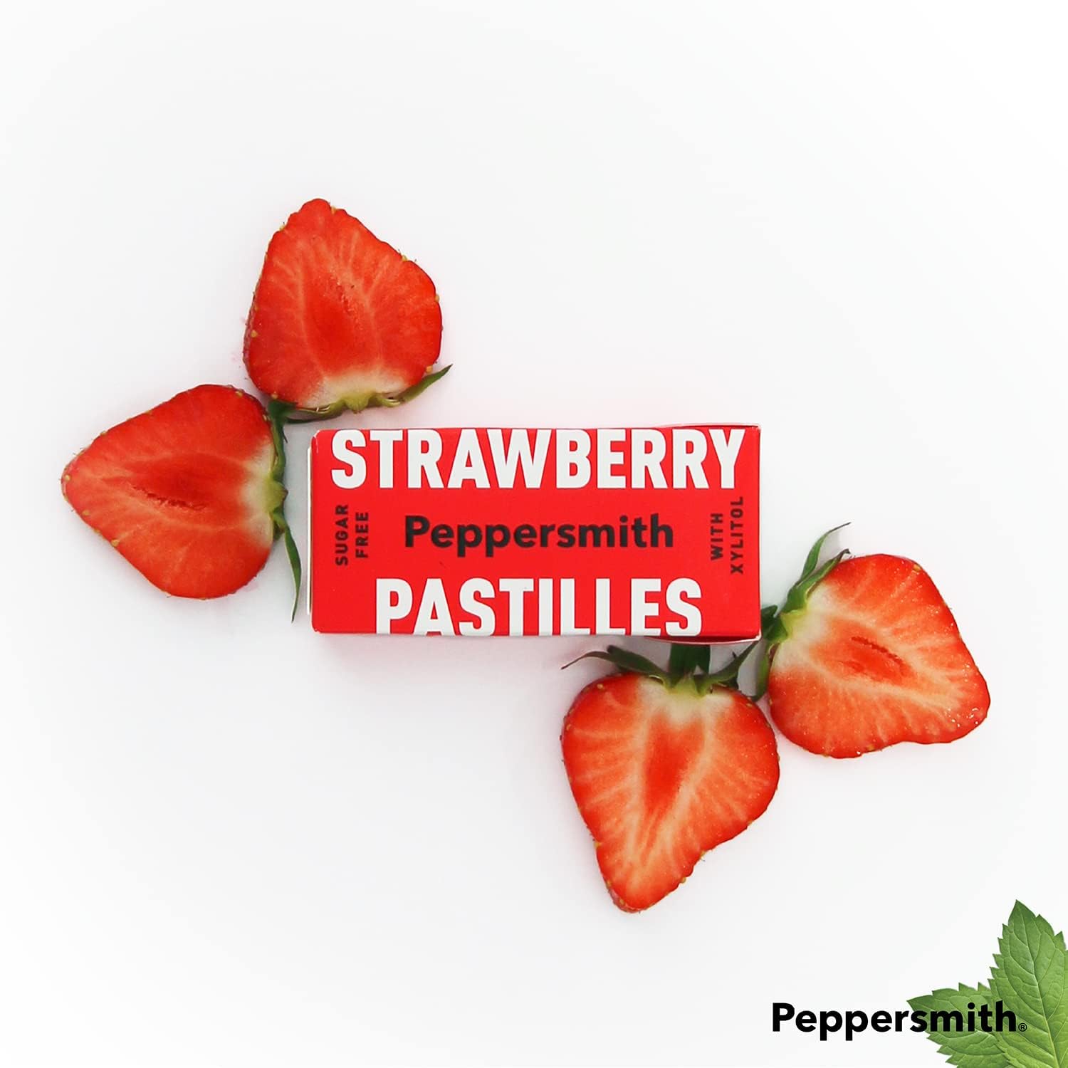 Peppersmith - Strawberry Pastilles - Vegan - Sugar Free - Breath Freshener - 100% Plant Based Xylitol - Benefits Oral Health - Pocket Packs - 12x15g : Amazon.co.uk: Grocery