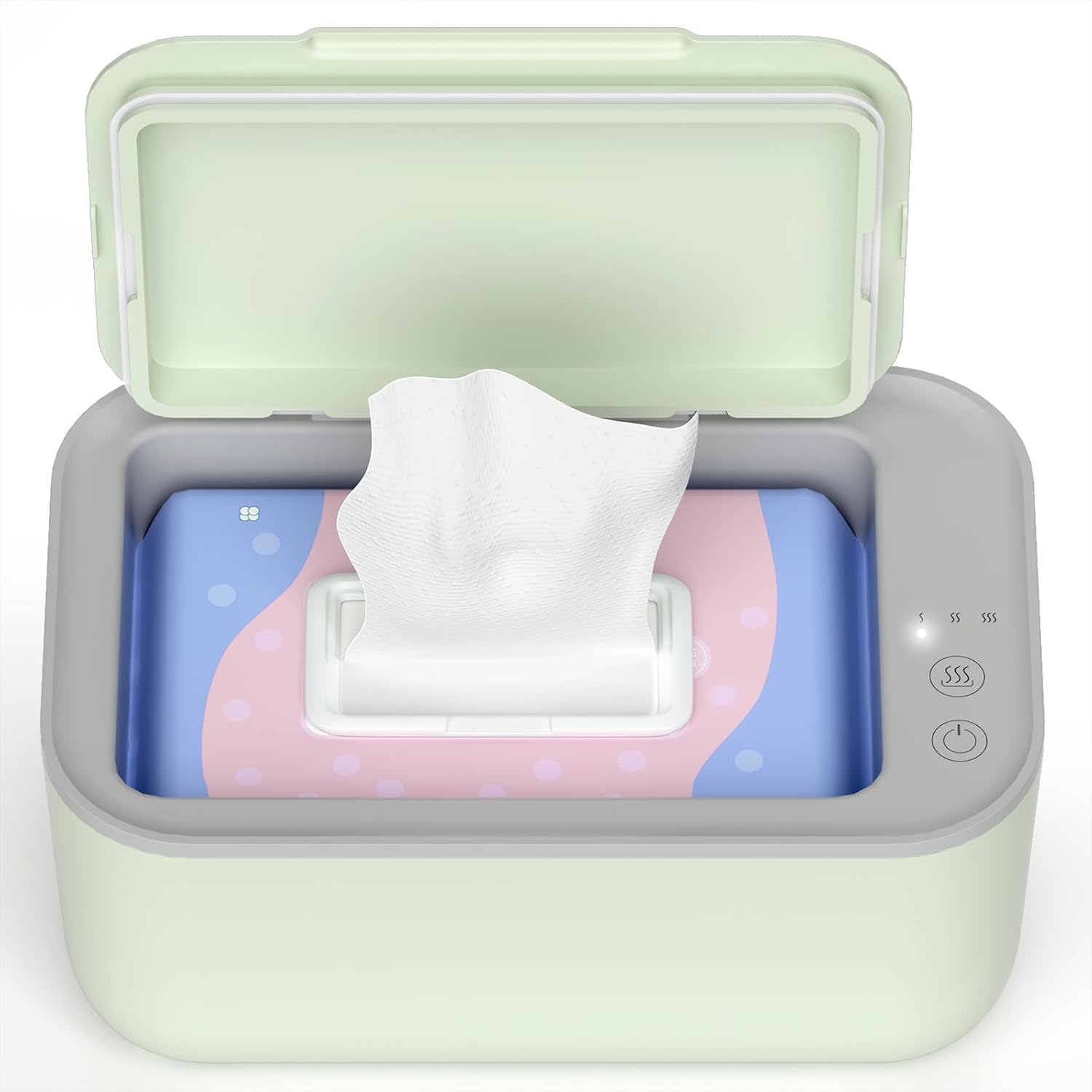 Baby Wipe Warmer And Babies Wet Wipes Dispenser,Diaper Wipe Warmers With 3-Step Temperature Control And Large Capacity,Baby Wipes Warmer