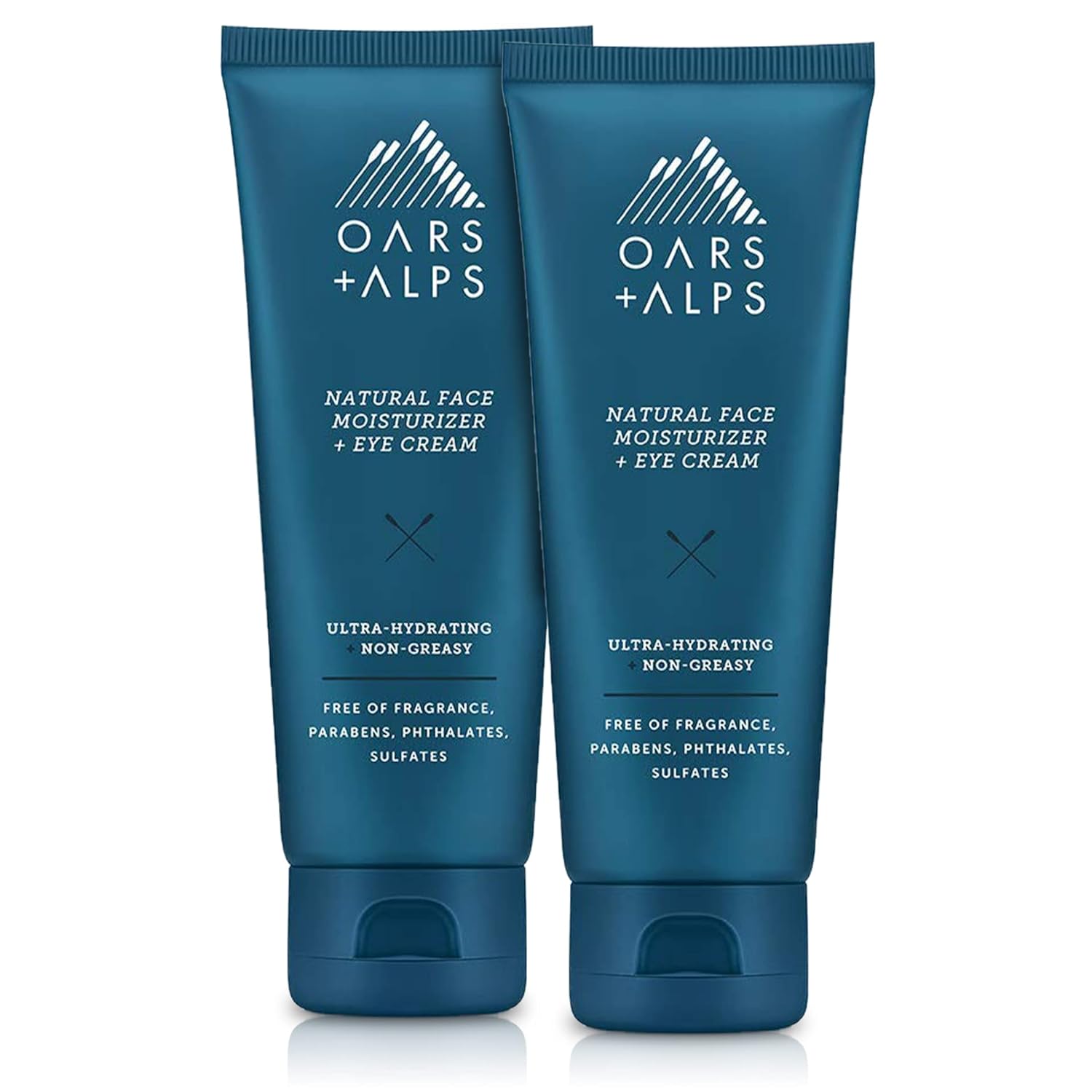 Oars + Alps Face Moisturizer and Eye Cream, Dermatologist Tested Skin Care Infused with Aloe Leaf Juice and Vitamin E, Travel Size, 2.5 Fl Oz, 2 Pack