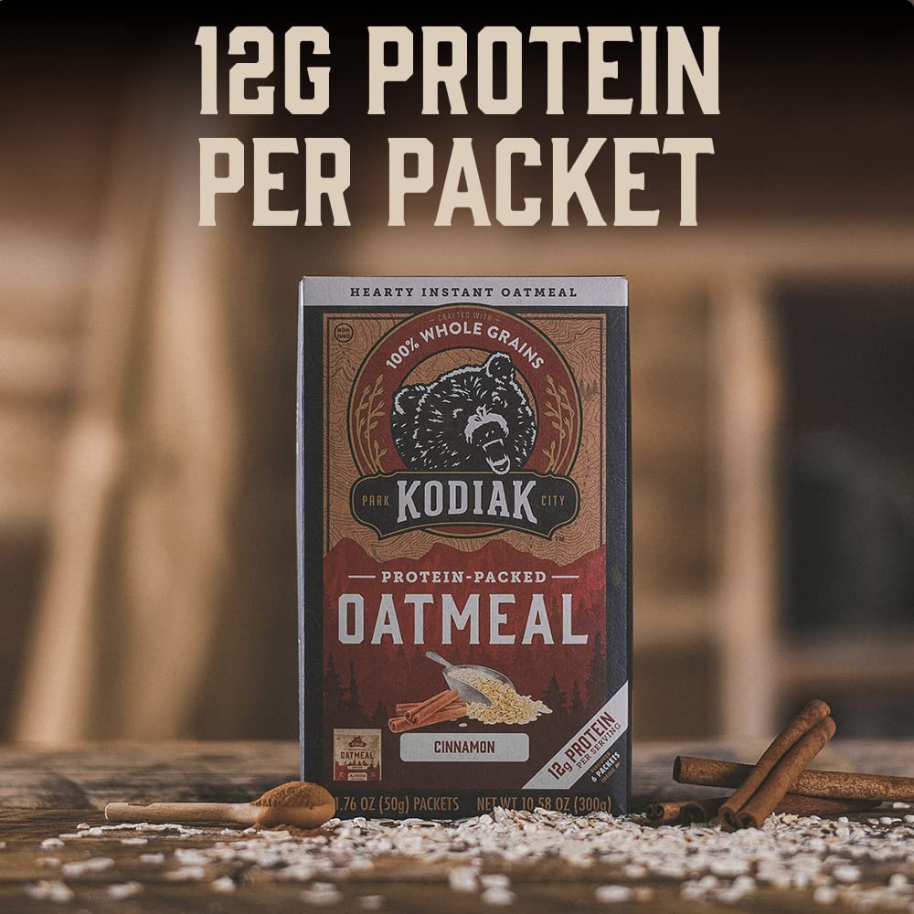 Kodiak Cakes Instant Protein Oatmeal Packets, Maple & Brown Sugar, 6 Packets - 1.76 Ounce (Pack of 6) : Grocery & Gourmet Food