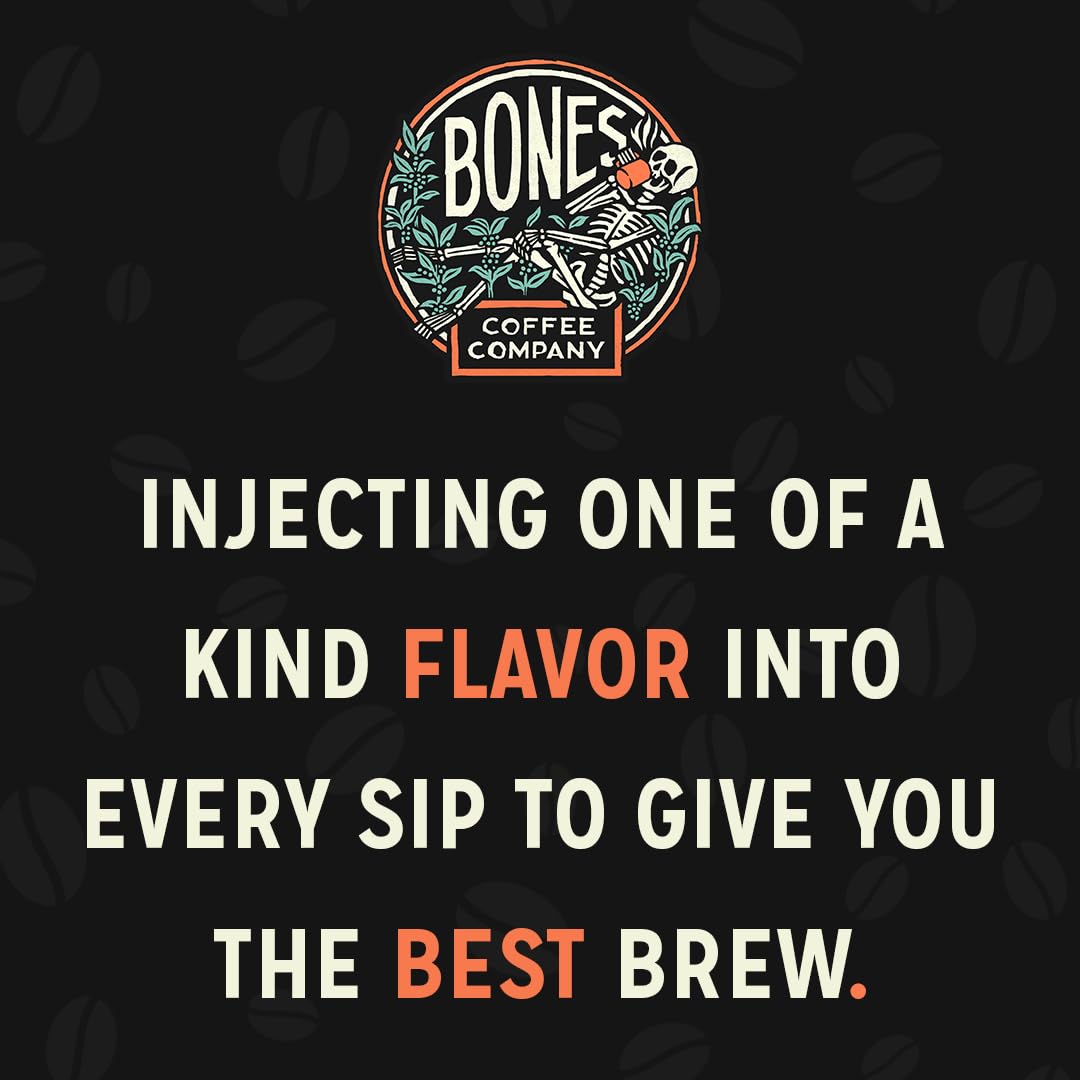 Bones Coffee Company Mudslide Boogie Flavored Ground Coffee Beans | 12 oz Medium Roast Arabica Low Acid Coffee | Gourmet Coffee Gifts & Beverages (Ground) : Grocery & Gourmet Food