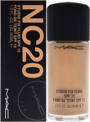 Mac Studio Fix Fluid Spf 15, Nc20, Pack Of 30