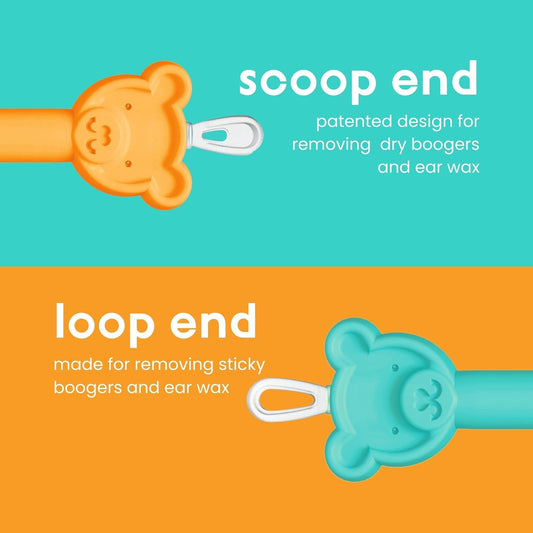 oogiebear: Baby Nose Cleaner & Ear Wax Removal Tool - Safe Booger & Earwax Removal for Newborns, Infants, Toddlers - Dual-Ended - Essential Baby Stuff, Diaper Bag Must-Have - 3 Pack