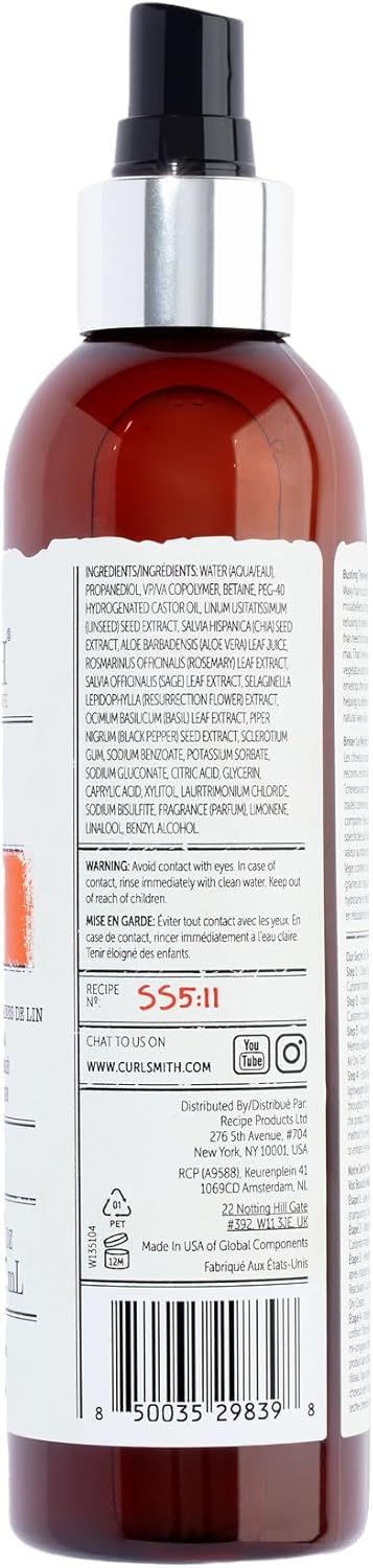 Curlsmith - Effortless Waves Styling Spray, Lightweight And Moisturising, Reduce Frizz, Natural Look, For Wavy And Curly Hair, Vegan (59Ml)