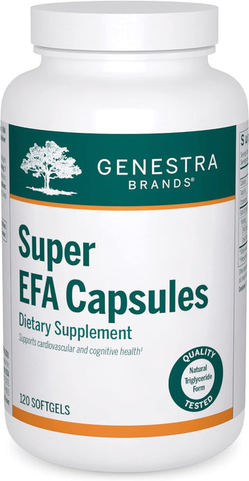 Genestra Brands Super EFA Capsules | Supports Healthy Lipid Metabolism, Cardiovascular Health, and Cognitive Function* | 120 Softgel Capsules