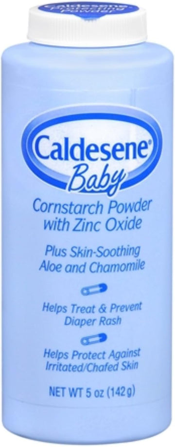 Caldesene Cornstarch Baby Powder with Zinc Oxide, Talc-Free Baby Powder, 5 Oz (4 Pack) : Baby