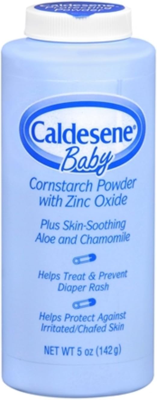 Caldesene Cornstarch Baby Powder with Zinc Oxide, Talc-Free Baby Powder, 5 Oz (4 Pack) : Baby