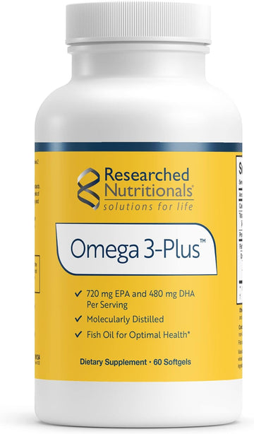 Researched Nutritionals Omega-3 Plus Fish Oil - EPA DHA Omega 3 Supple