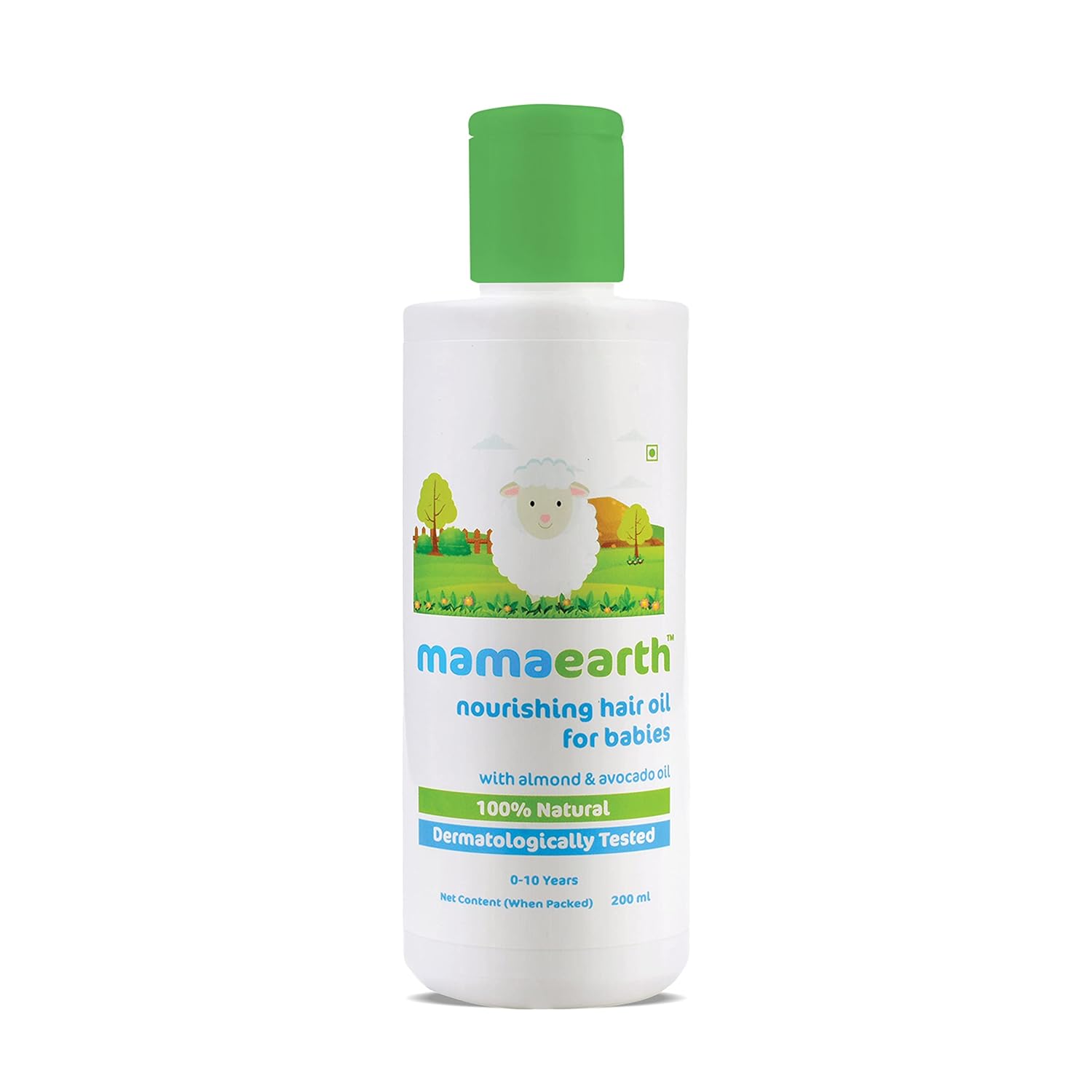 MAMAEARTH Nourishing Baby Hair Oil | Dry Scalp & Cradle Cap Care with Natural Avocado & Almond | Gentle Moisturizer for Delicate Skin 6.76 Fl Oz (200ml)