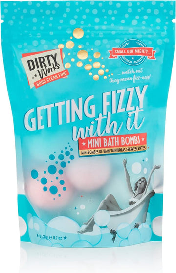 Getting Fizzy With It Mini Bath Bombs, 8 X 20G Vegan Bath Fizzers, 160G