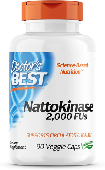 Doctor'S Best Nattokinase - 2, 000 Fu Of Enzyme, Supports Heart Health & Circulatory & Normal Blood Flow, Non-Gmo, Gluten Free, Vegan, 90 Vc (Drb-00125)