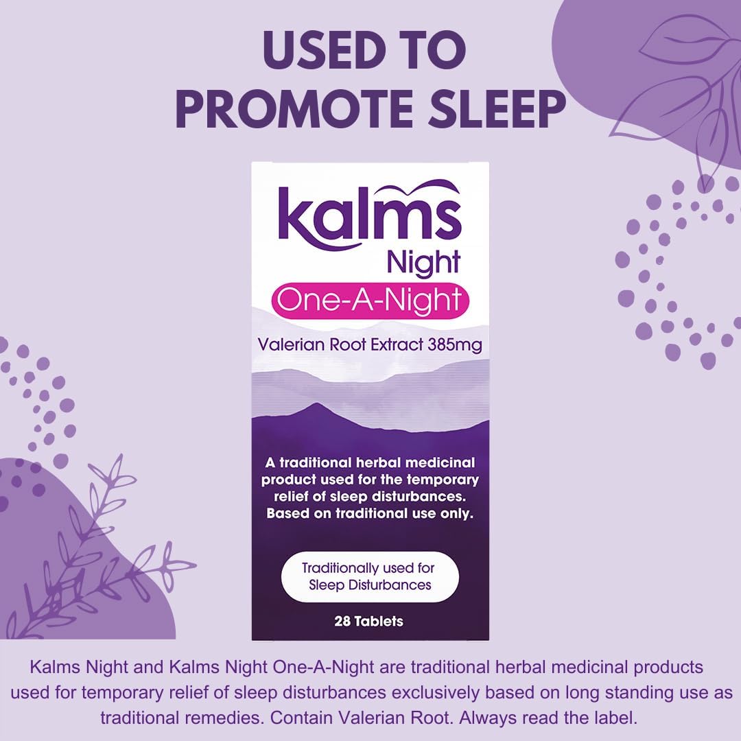 Kalms Night One-a-Night 28 Tablets - Traditional Herbal Medicinal Product Used for The Temporary Relief of Sleep disturbances. One Tablet a Night dose. : Amazon.co.uk: Health & Personal Care