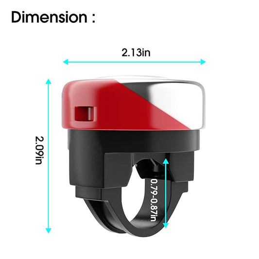NPAOEIO Bicycle Bike Bell for Kids - Cool Cartoon Bicycle Bell Aluminum Bike Bell with Loud Clear Sound - Universal Fit for Bikes and Scooters,Bike Accessories for Kids Adults(Red-ZZX)