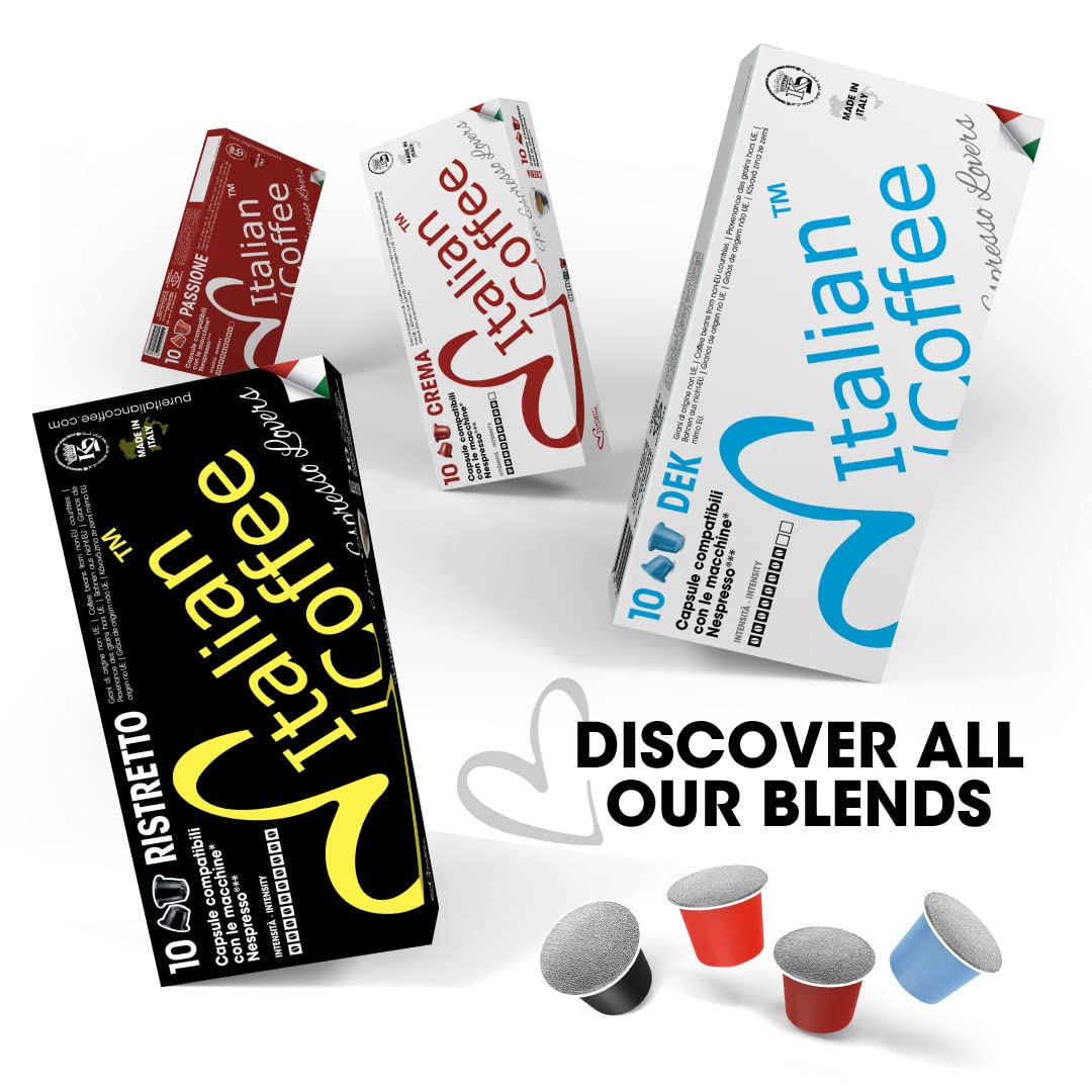 Delicitaly Pure Italian Food Italian Coffee Pods Compatible With Nespresso Original Machines, Italian Expresso Capsules (100 Lungo Regular Pods, 100 Count (Pack Of 1))