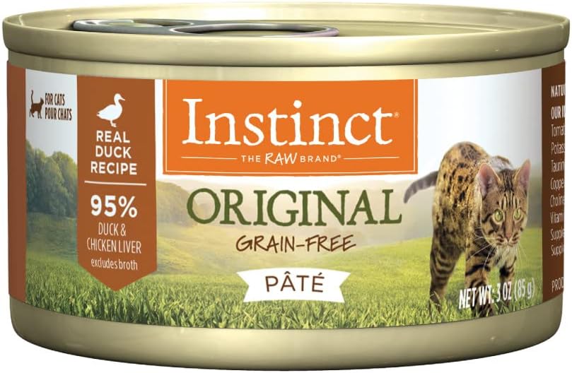 Instinct Original Grain Free Real Duck Recipe Natural Wet Canned Cat Food, 3 Oz. Cans (Case Of 24)