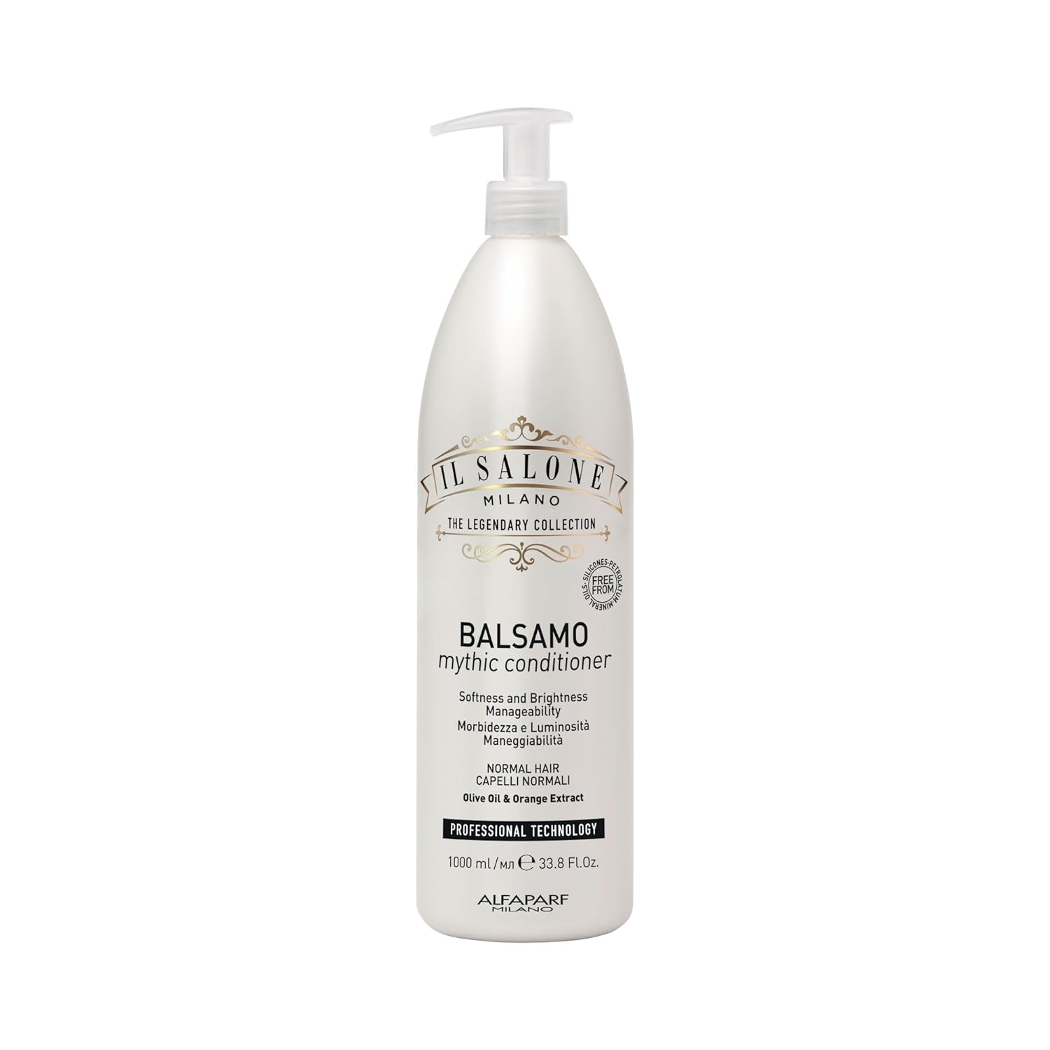 Il Salone Milano Professional Mythic Conditioner - Detangling Conditioner Formulated With Olive Oil + Orange Extract For Increased Shine And Manageability - Salon-Quality Hair Care (33.8 Oz / 1000 Ml)