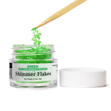 Bakell'S White Shimmer Flakes - (4 Gram 1X Jar) | Elegant Edible Glitter Flakes For Your Culinary Wonders!