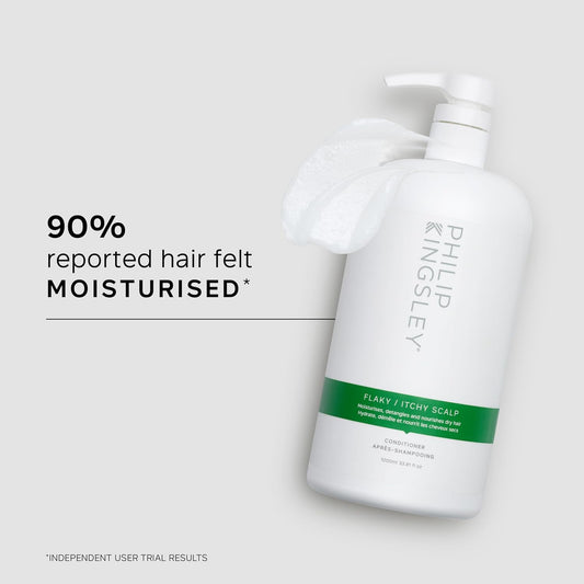 Philip Kingsley | Flaky/Itchy Scalp Conditioner | Anit-Dandruff Conditioner For Flaky, Itchy, Dry And/Or Oily Scalps | Cleansing Scalp Care | Hydrates, Soothes, Calms And Detangles | 1000Ml