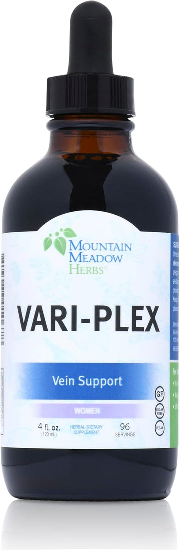 Mountain Meadow Herbs Vari-Plex: Natural Vein Vitality For Women, Enhance Circulation & Capillary Health, Fast Acting Liquid Extract 4Oz