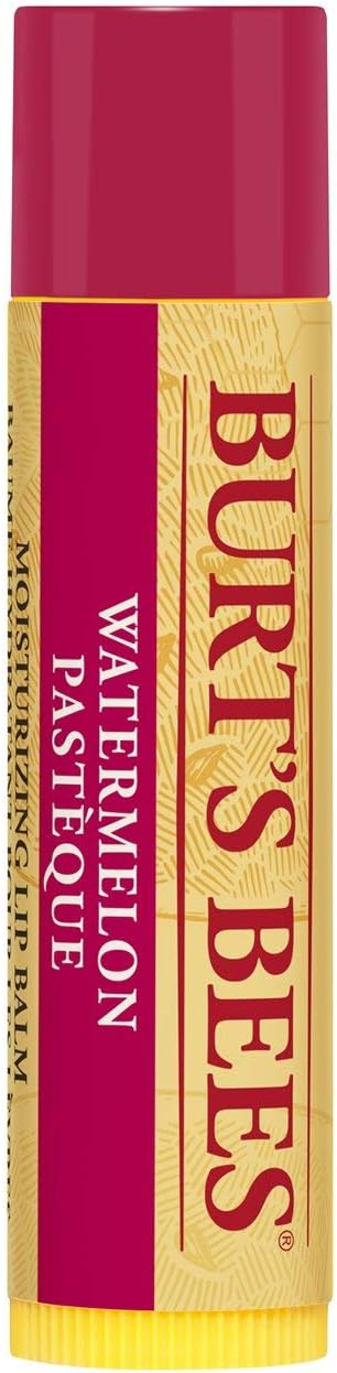 Burt'S Bees Lip Balm Watermelon, Moisturising Lip Balm With Beeswax & Vitamin E, 100% Natural Origin, 4.25G