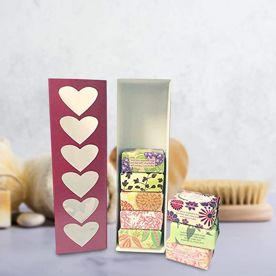 Jolitee French Milled Botanical Soap Sampler Set Of 9 - Individually Wrapped Vegetable-Based Mini Soaps With Essential Oils, Shea Butter, And Natural Extracts (Valentine'S Day) : Beauty & Personal Care