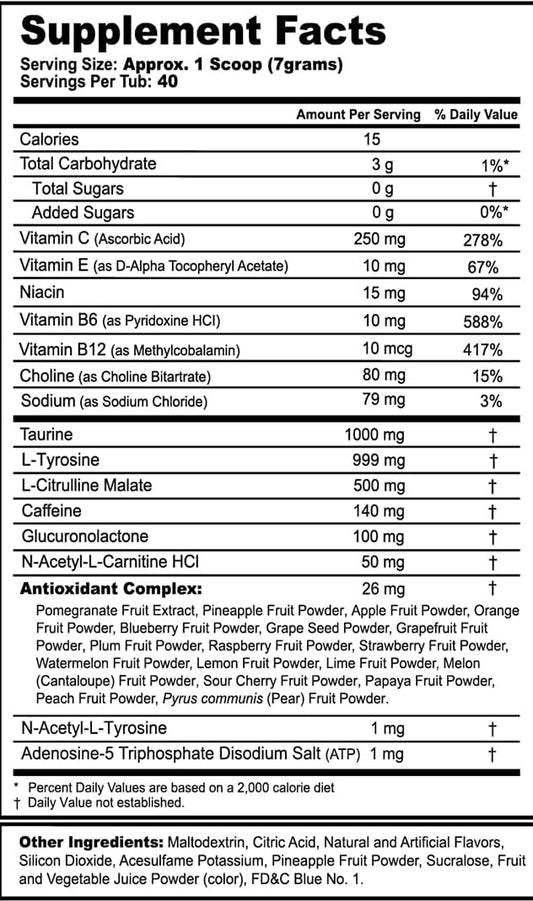 G Fuel Sonic Energy Drink Powder, Pre Workout Caffeine Mix For Gaming, Sugar Free Focus Amino, Vitamin + Antioxidants, 9.8Oz (Peach Ring Candy, 40 Servings)