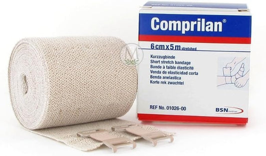 Comprilan, 100% Cotton Short Stretch Compression Bandage, 6Cm X 5M (2.4 X5.5Yds.), 1 Roll Per By Jobst