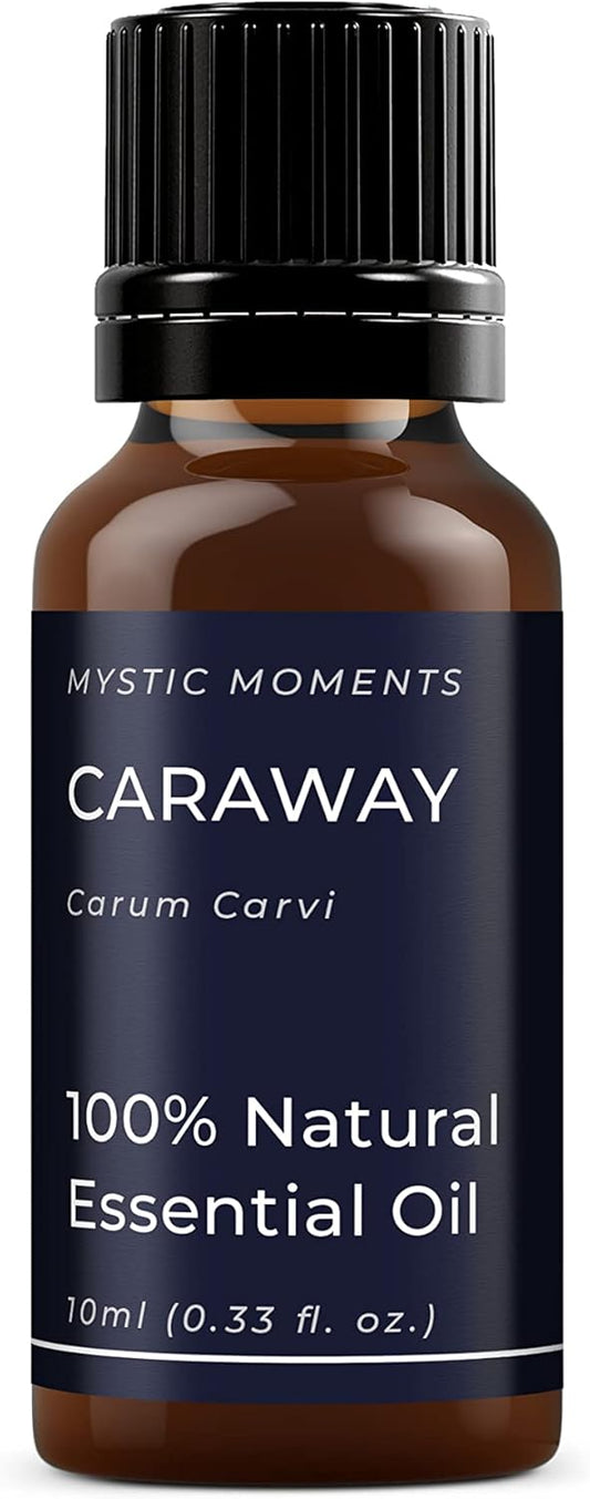 Mystic Moments | Caraway Essential Oil 10ml - Pure & Natural oil for Diffusers, Aromatherapy & Massage Blends Vegan GMO Free