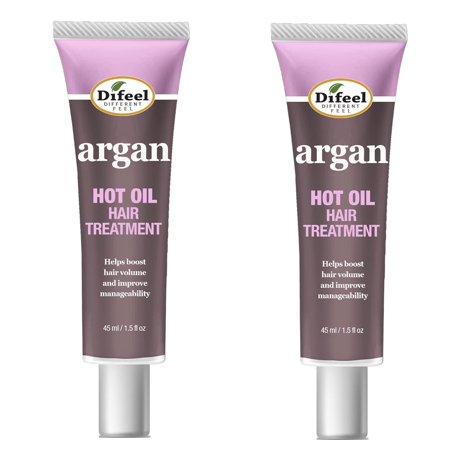 Difeel Hot Oil Hair Treatment With Argan Oil 1.5 Oz. (Pack Of 2)