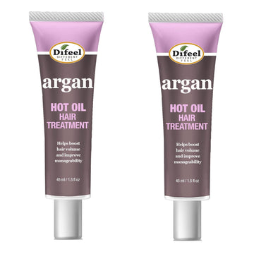 Difeel Hot Oil Hair Treatment With Argan Oil 1.5 Oz. (Pack Of 2)